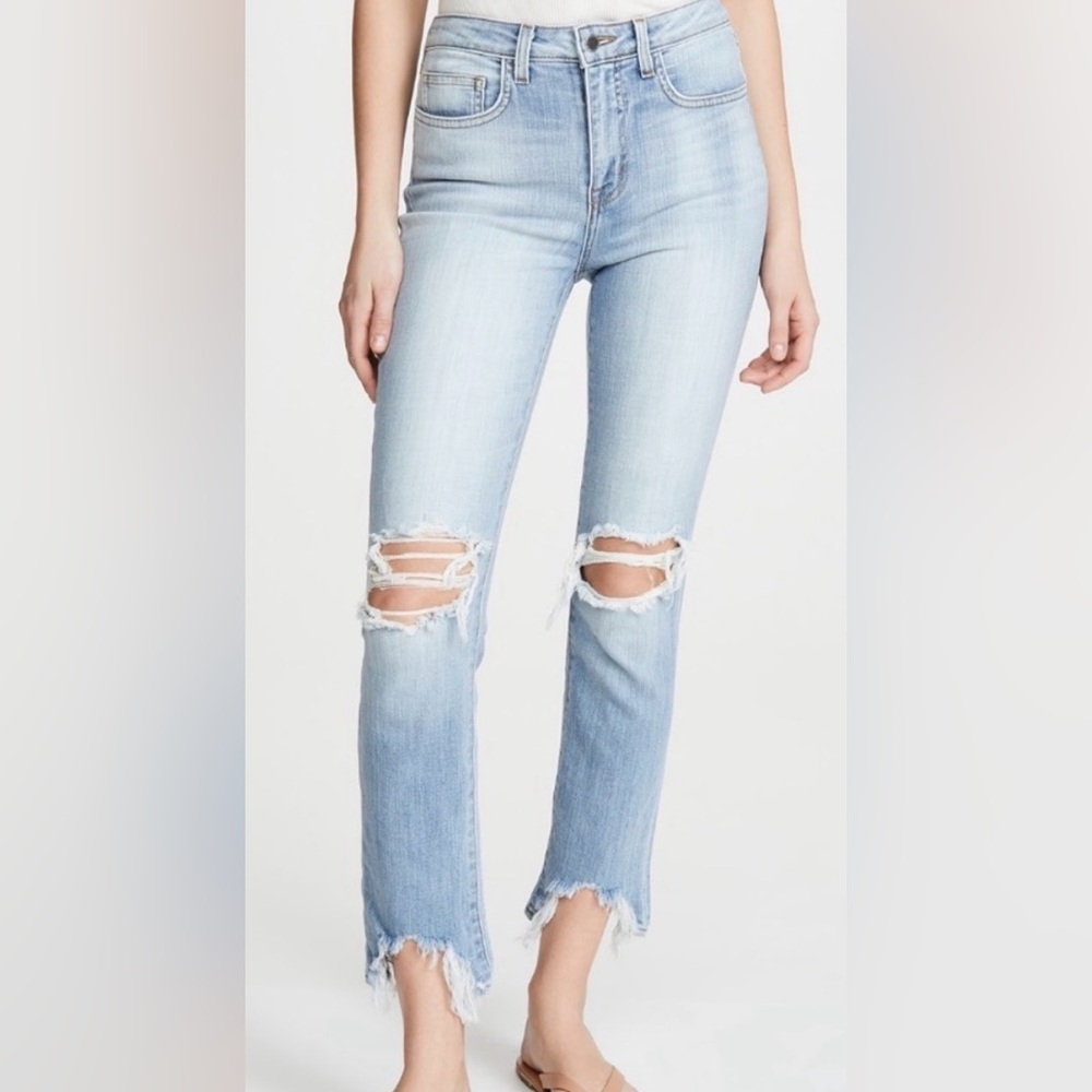 L'AGENCE High Line Skinny High Rise Fade Out Jeans Size 29 Distressed